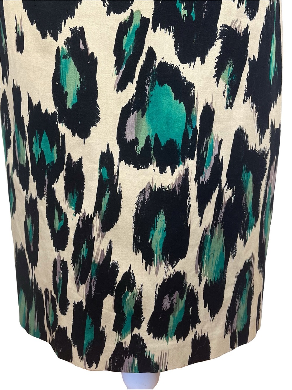 David Meister Signature Sheath Midi Dress Leopard Print Black Halter Size 6 - Picture 6 of 11